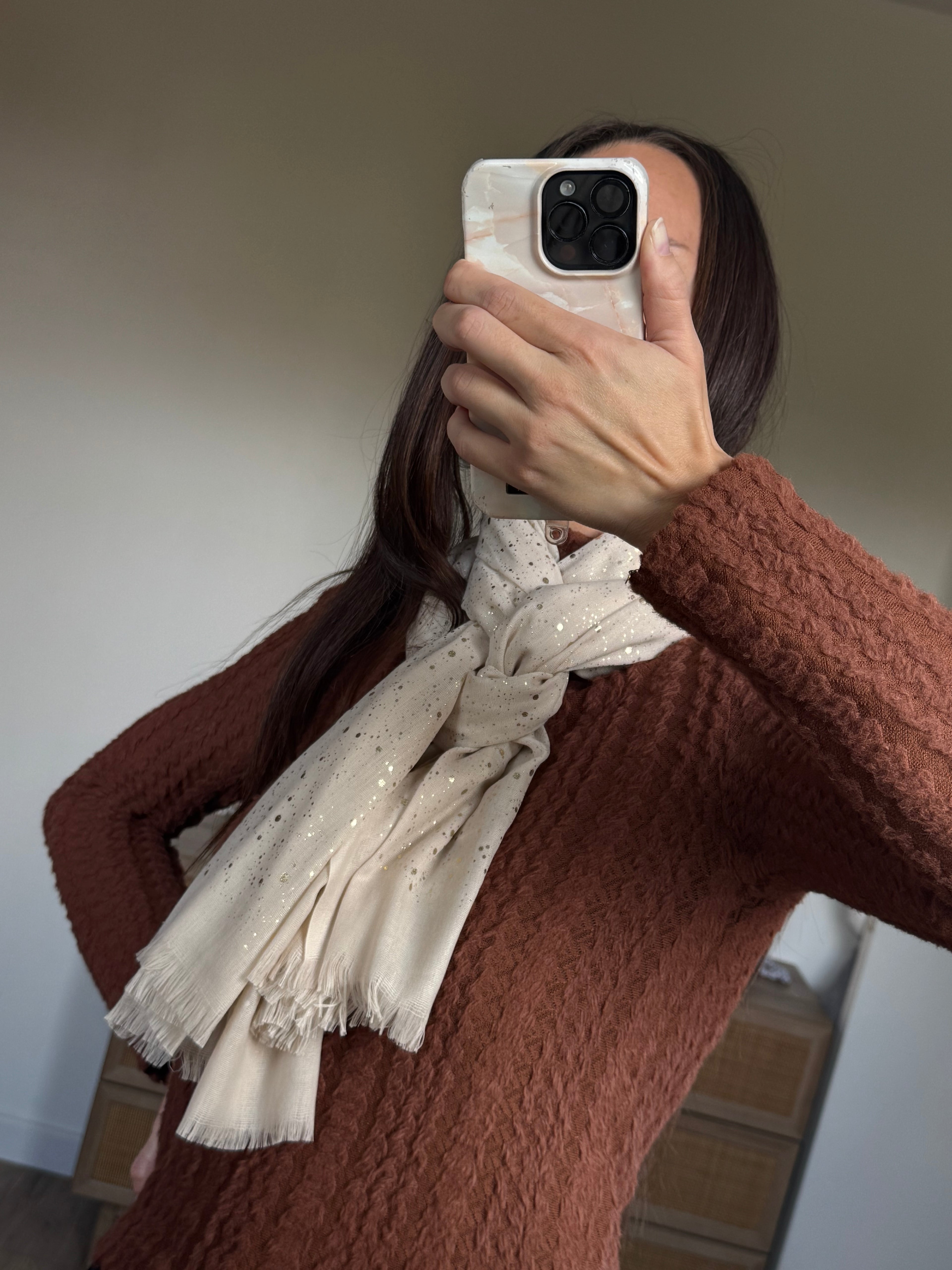 Écharpe beige
