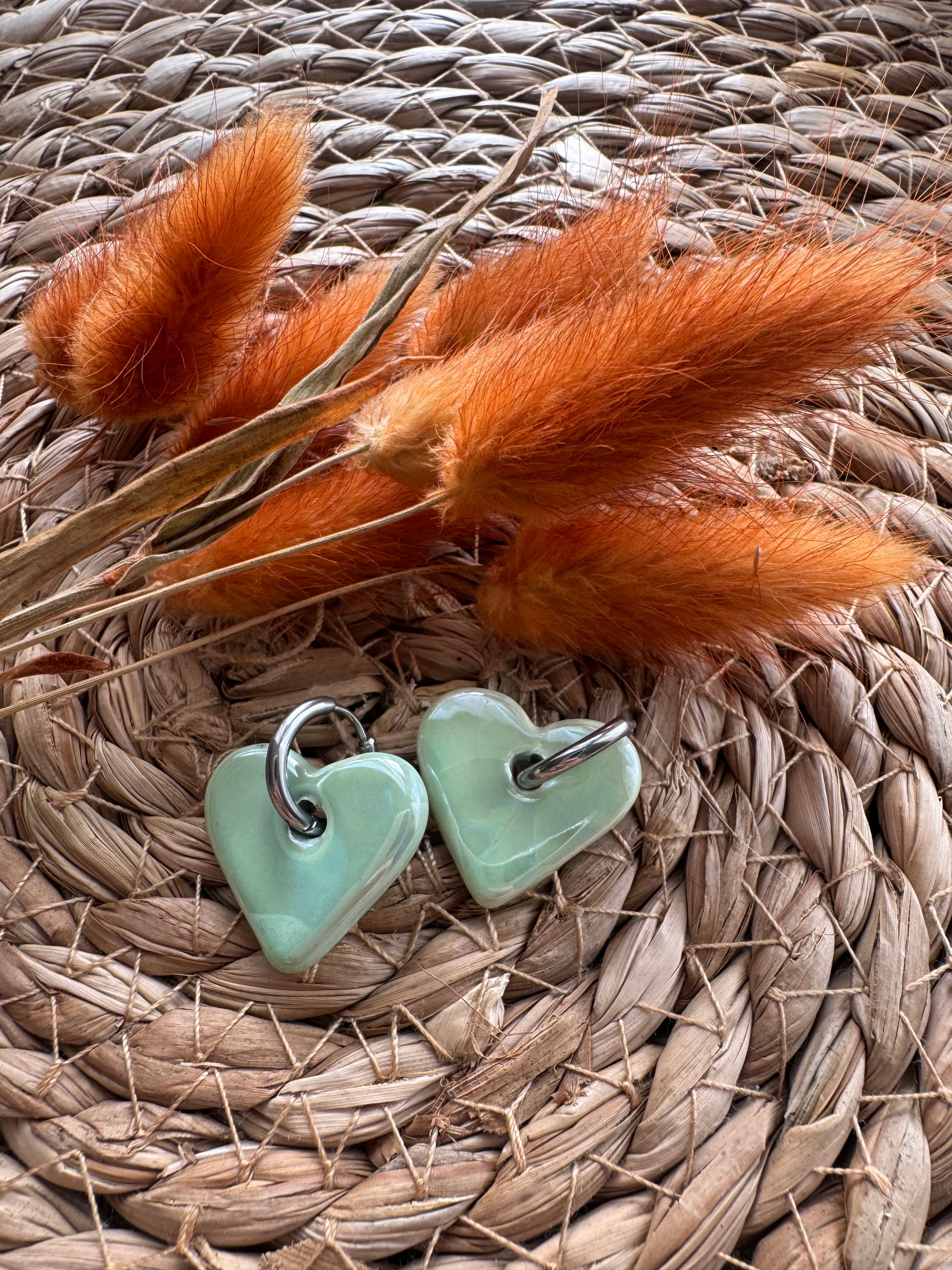 Boucles d’oreilles en céramique coeur Valentina