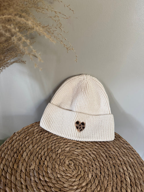 Bonnet cœur Léopard