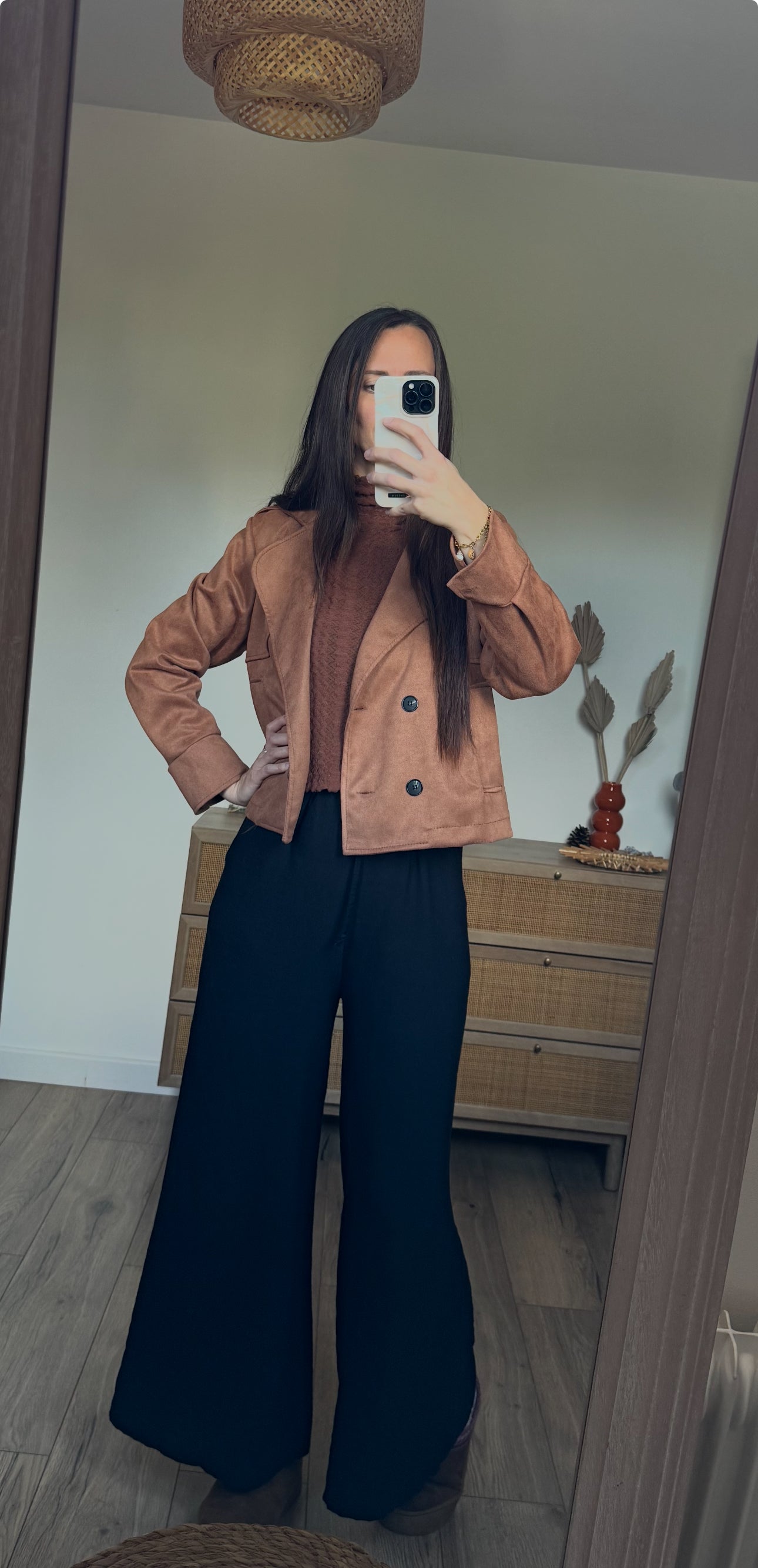 Veste imitation daim