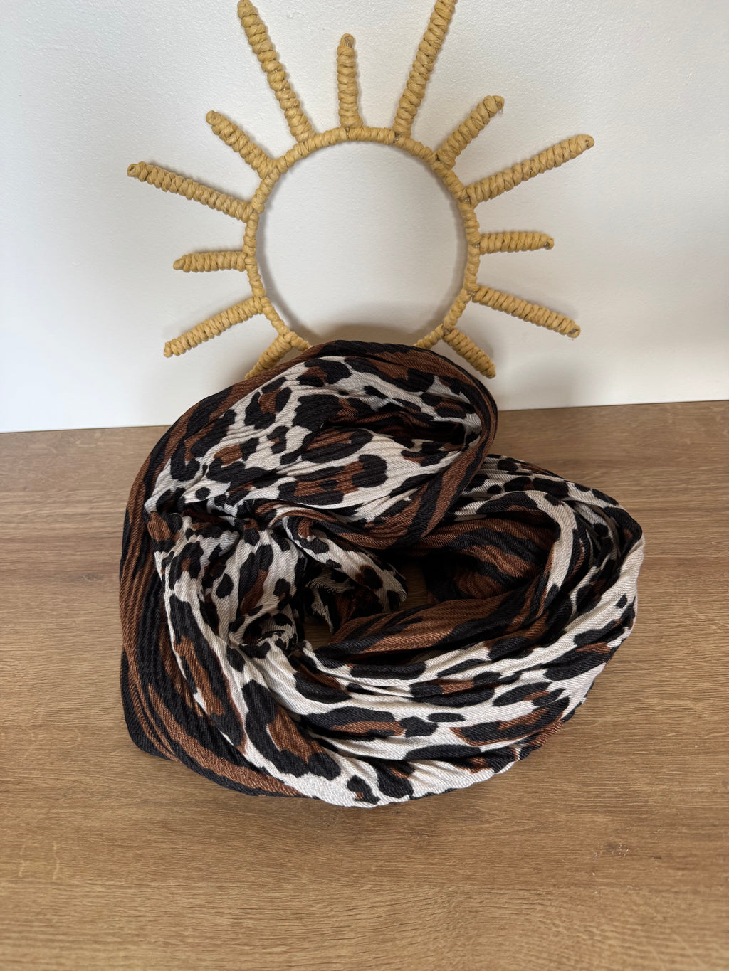 Écharpe gaufrée motif Léopard