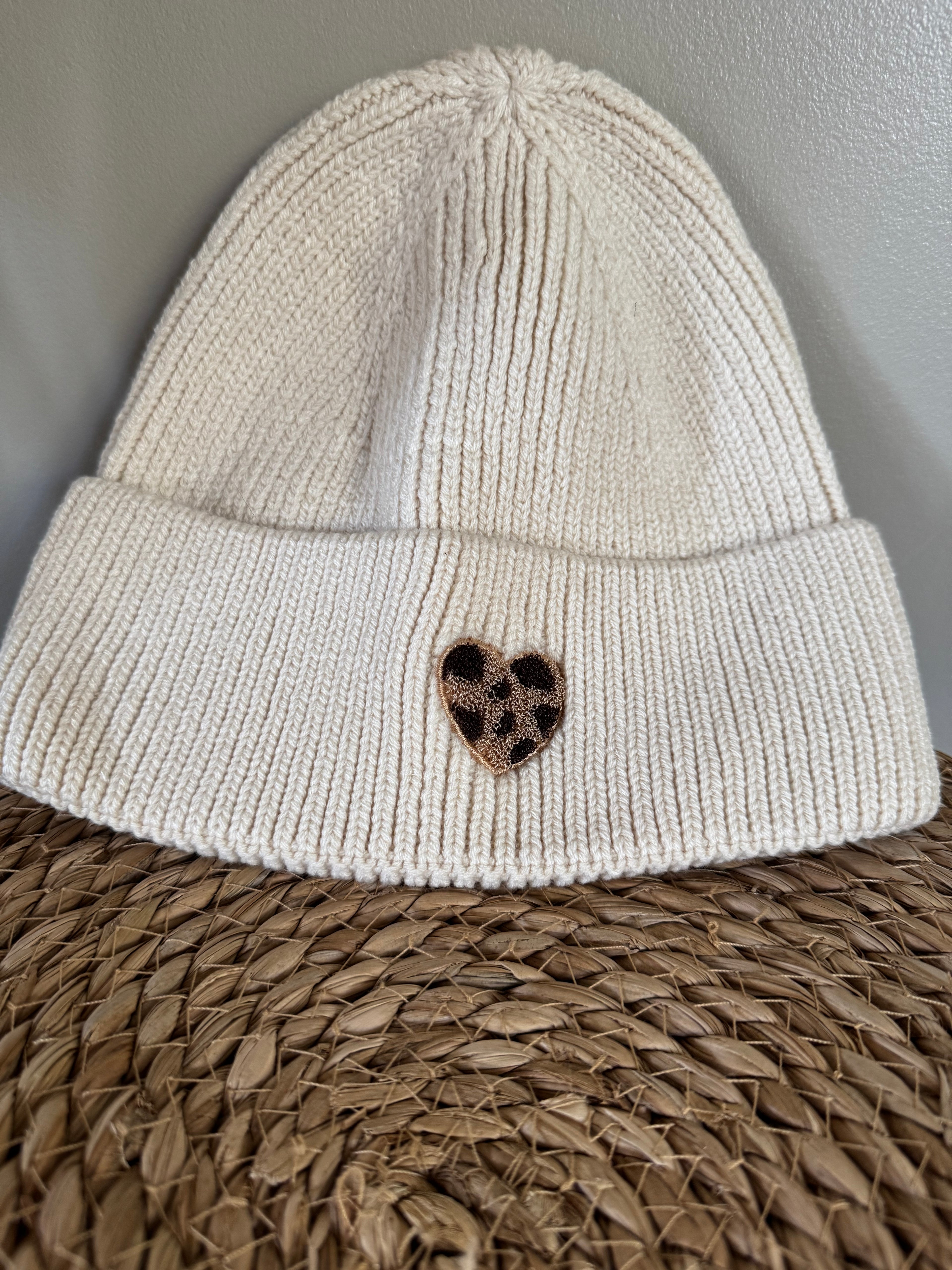 Bonnet cœur Léopard