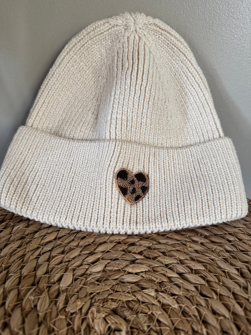 Bonnet cœur Léopard