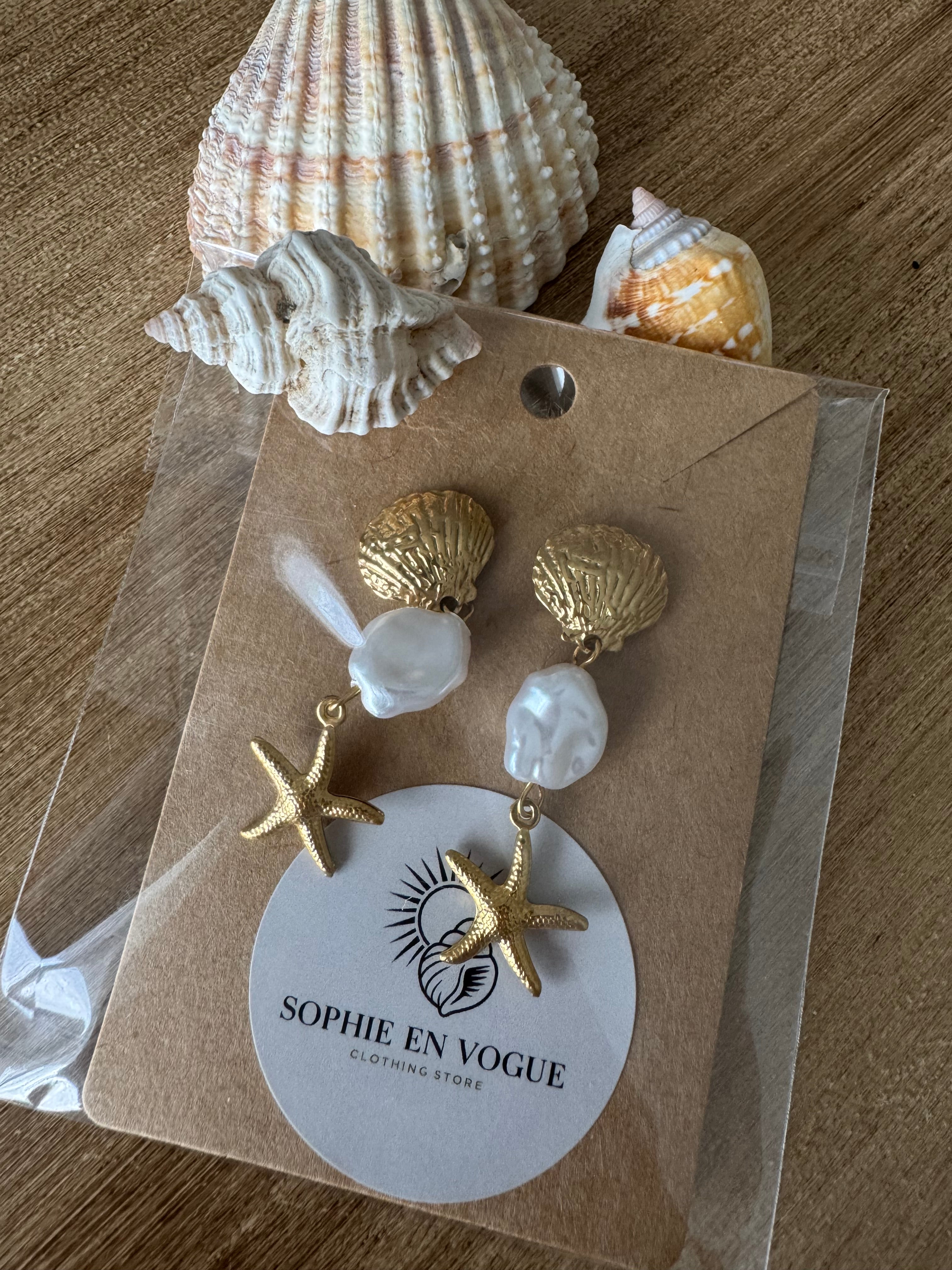Boucles d’oreilles étoile de mer