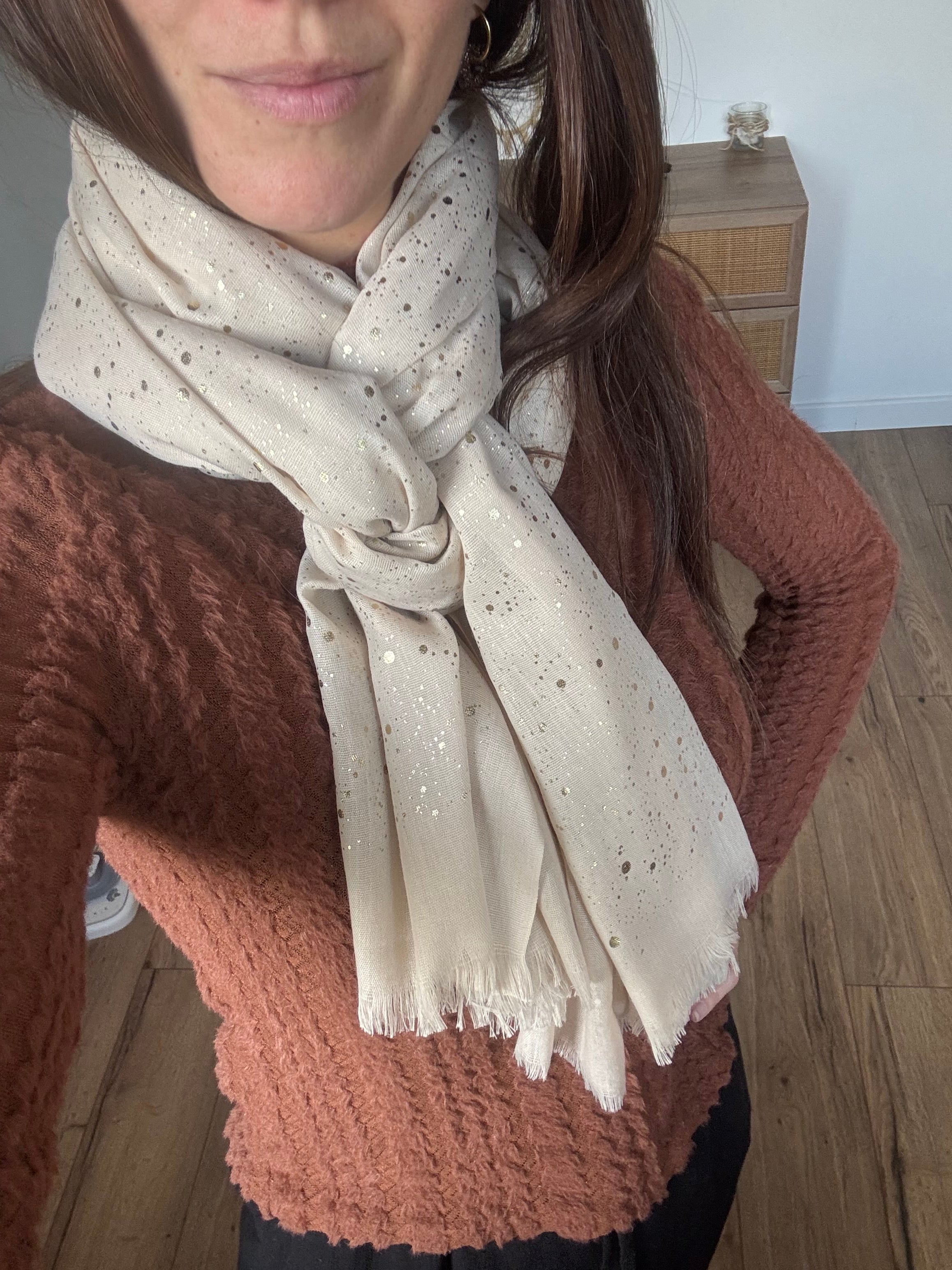 Écharpe beige