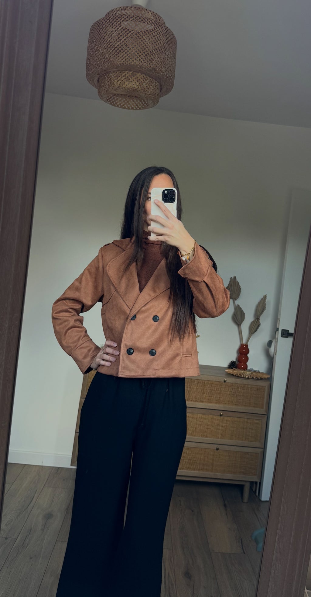 Veste imitation daim
