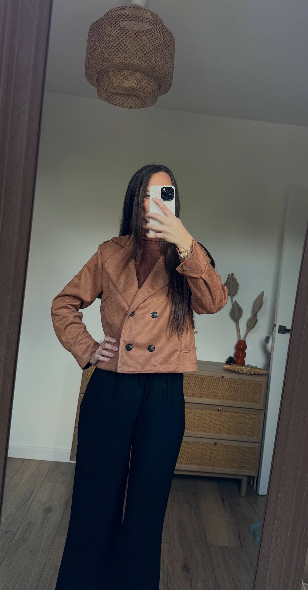 Veste imitation daim