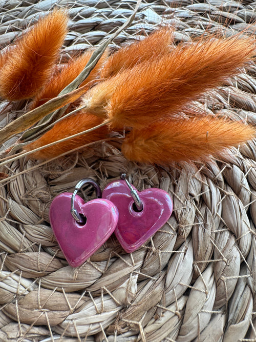 Boucles d’oreilles céramique coeur Valentina
