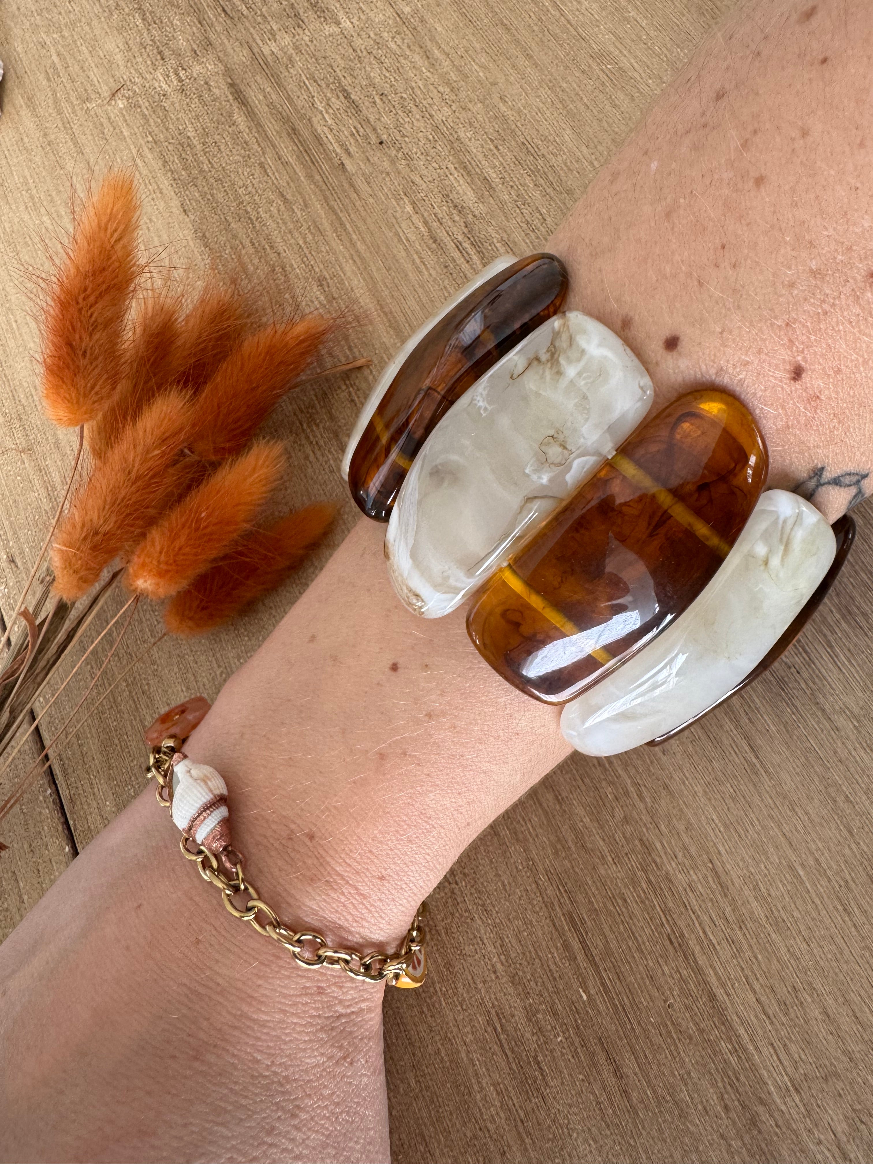 Bracelet tendance en résine