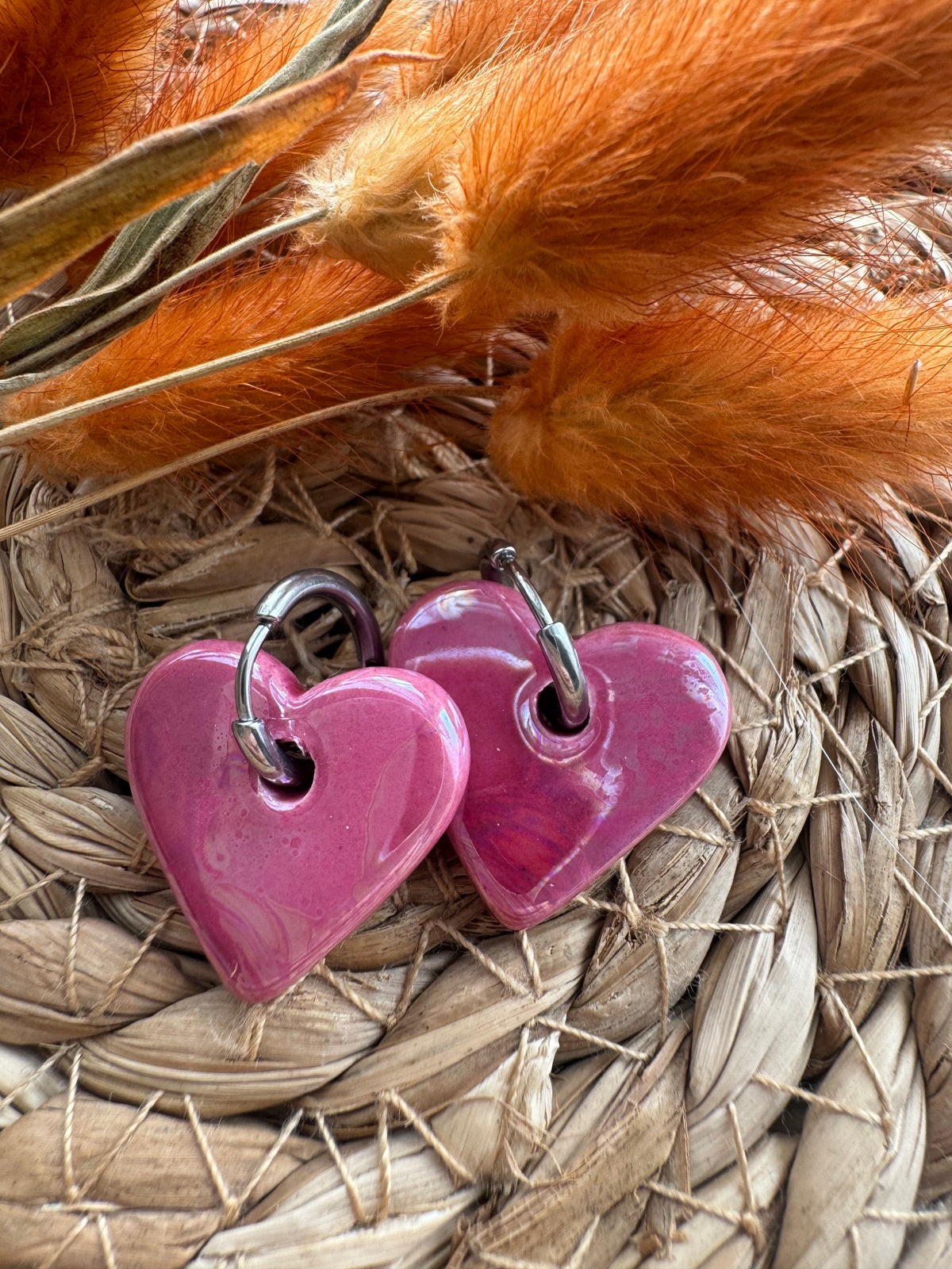 Boucles d’oreilles céramique coeur Valentina