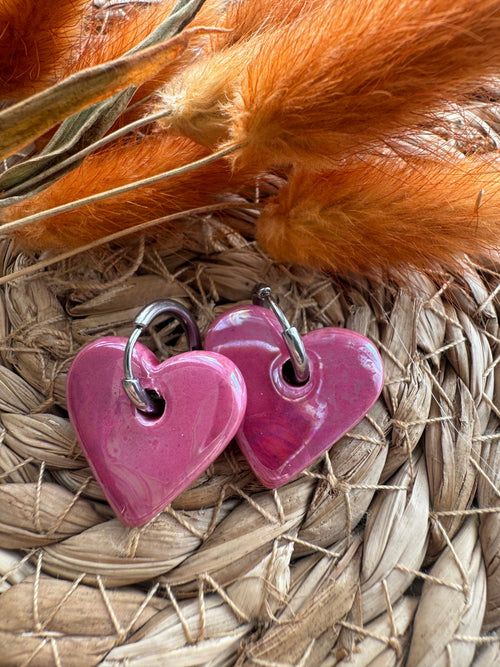 Boucles d’oreilles céramique coeur Valentina