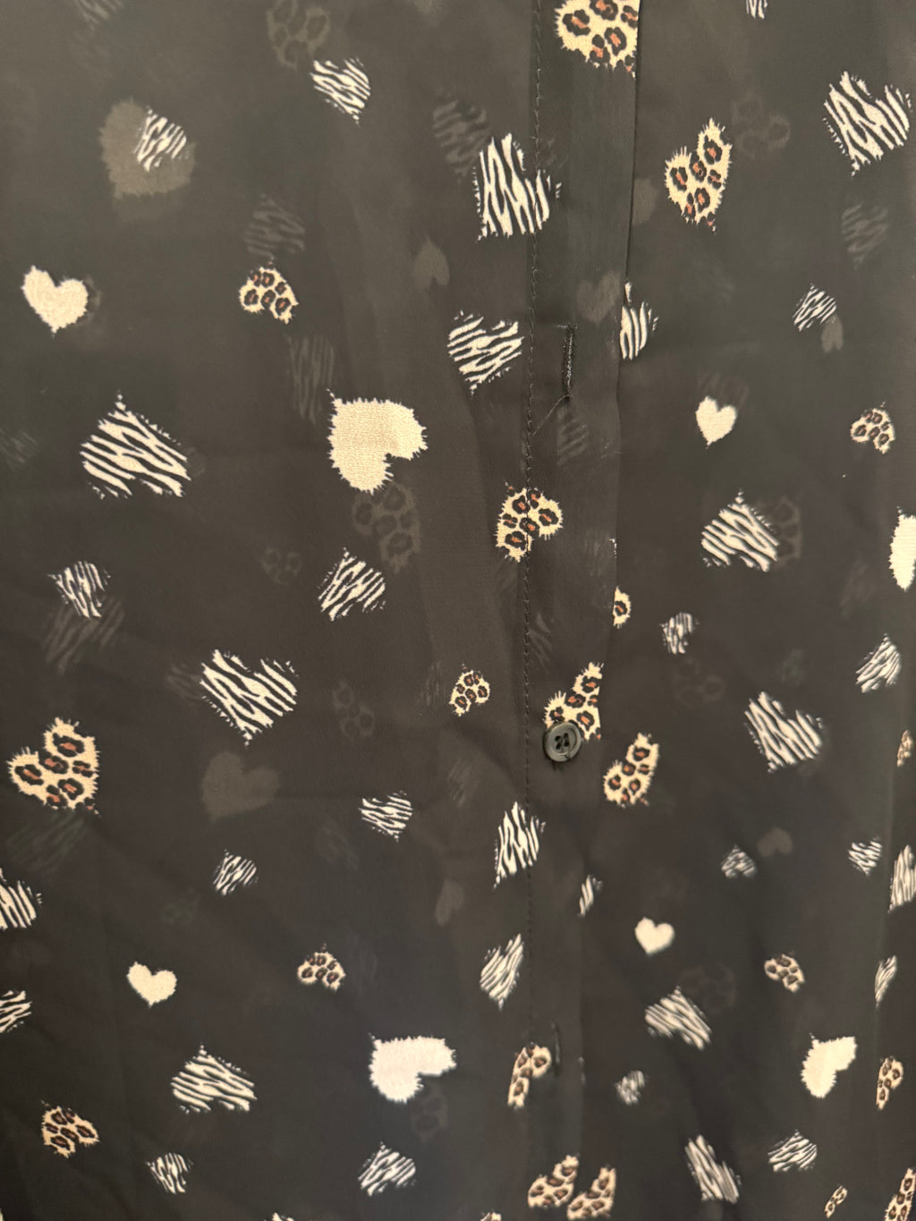 Chemisier fluide motif cœur